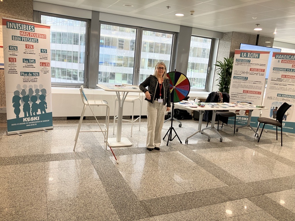 Atelier de sensibilisation au handicap avec la Roue HANDI'KESKI