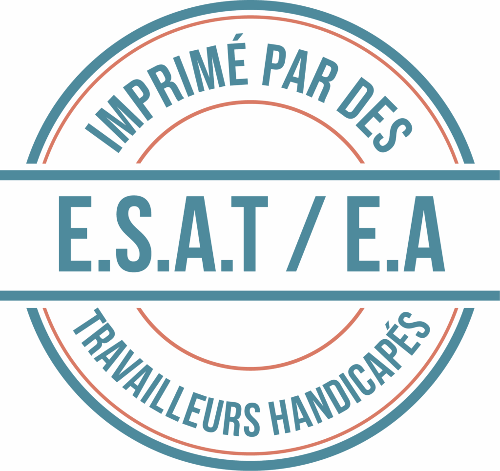 Logo Imprimé par des Travailleurs Handicapés en ESAT / EA