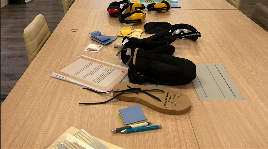 Matériel de l'escape Game du Handicap KESKI