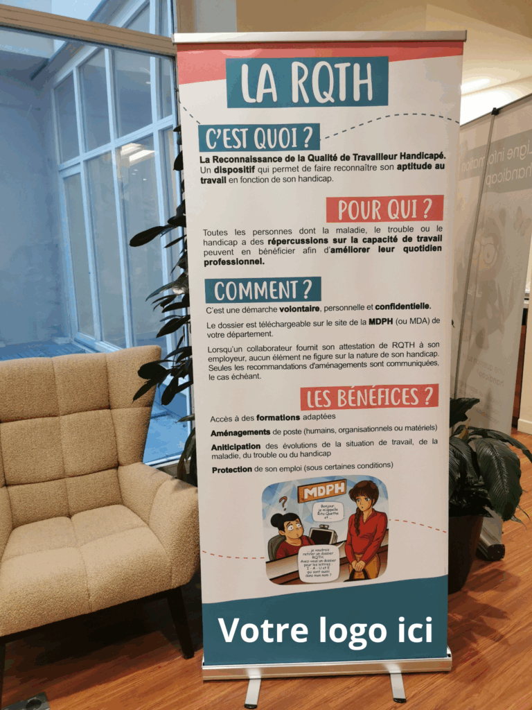 Kakemono personnalisable sur la RQTH