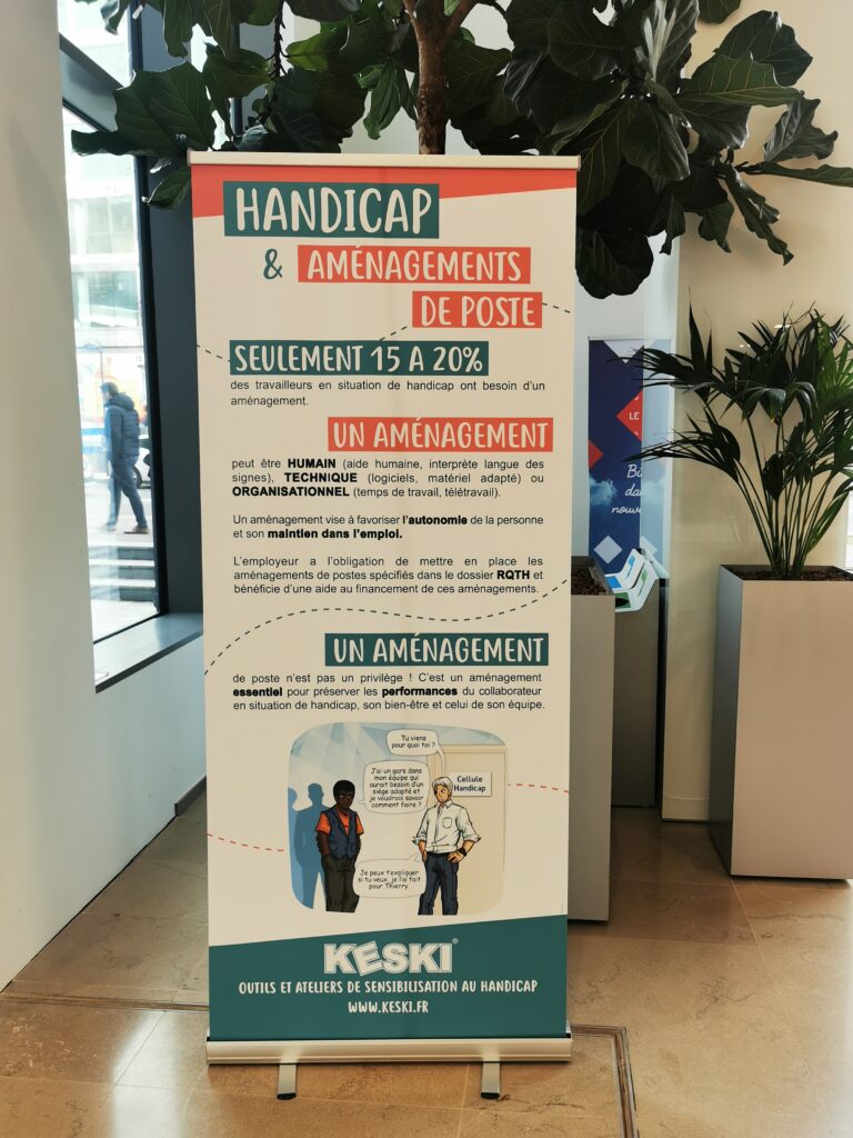 Kakémono sur les aménagements de poste